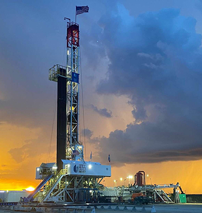 Plate-forme pétrolière du bassin permien. Photo : Earthstone Energy